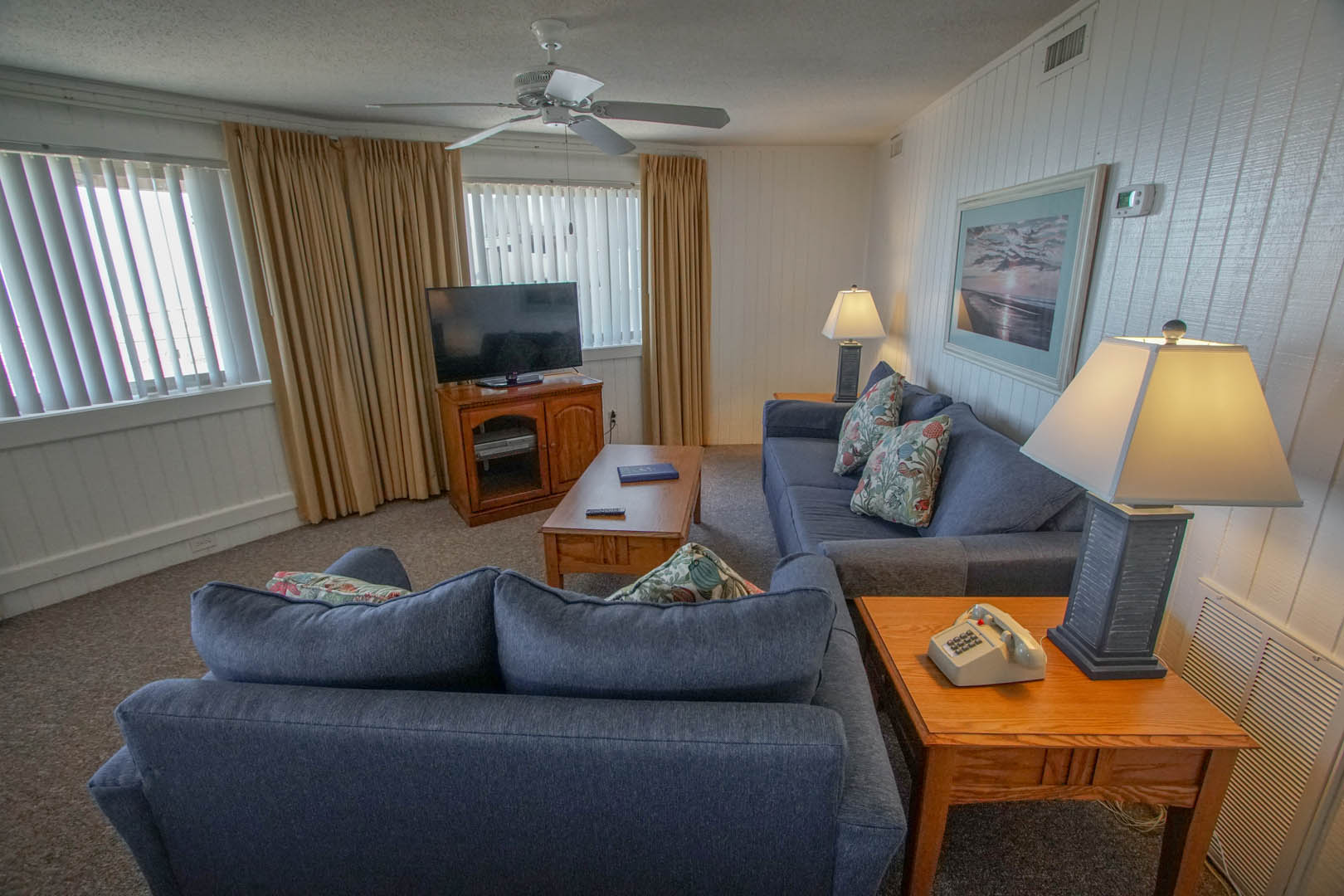 A charming living room area at VRI's Outer Banks Beach Club in North Carolina.